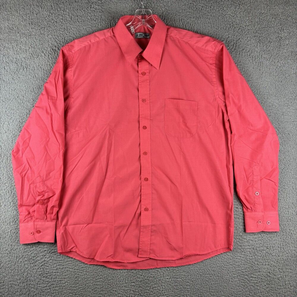 Desire Collection Shirt Men's Size Large Pink Long Sleeve Button Up